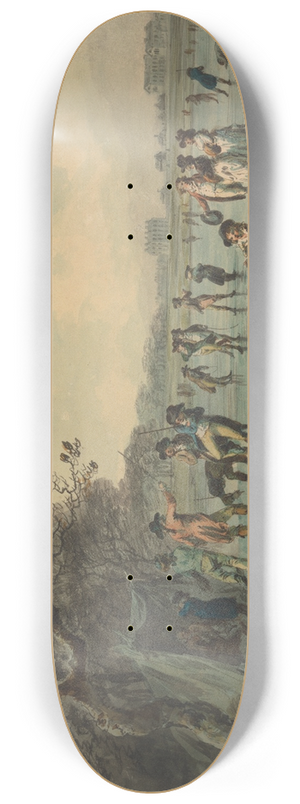 Julius Caesar Ibbetson - Skating in Hyde Park 8.25 inch art skate deck