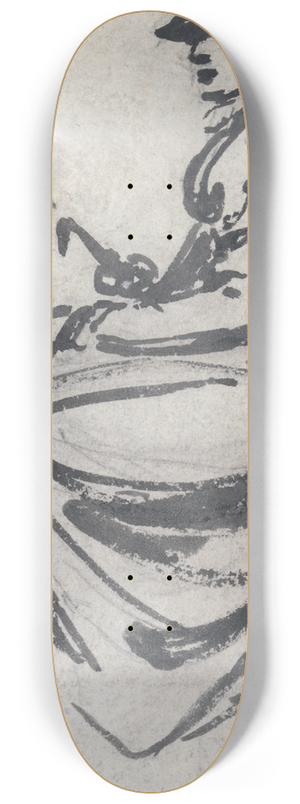 Julius Caesar Ibbetson - Study of a Woman Seated on a Horse 8.25 inch art skate deck