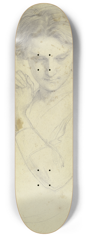 Julius Hamel - Junger Mann mit zusammengelegten Hnden 8.25 inch art skate deck