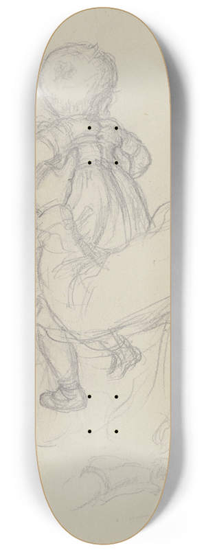 Julius Hamel - Studienblatt; Das Kind der flehenden Helfensteinerin im Bauernkrieg 8.25 inch art skate deck