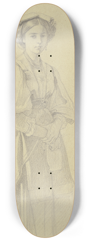 Julius Hamel - Young Italian woman 8.25 inch art skate deck