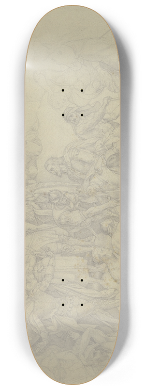 Julius Schnorr Von Carolsfeld - Die Auffindung der Leiche des Kaisers Friedrich Barbarossa im Fluss Kalykadnus bei Selencia in Syrien am 10. Juni 1190 8.25 inch art skate deck