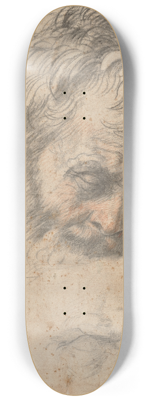 Andrea del Sarto - Study for the Head of Saint Joseph 8.25 inch art skate deck Andrea del Sarto - Study for the Head of Saint Joseph 8.25 inch art skate deck