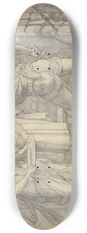 Julius Schnorr Von Carolsfeld - Enthauptung Johannis des Tufers 8.25 inch art skate deck