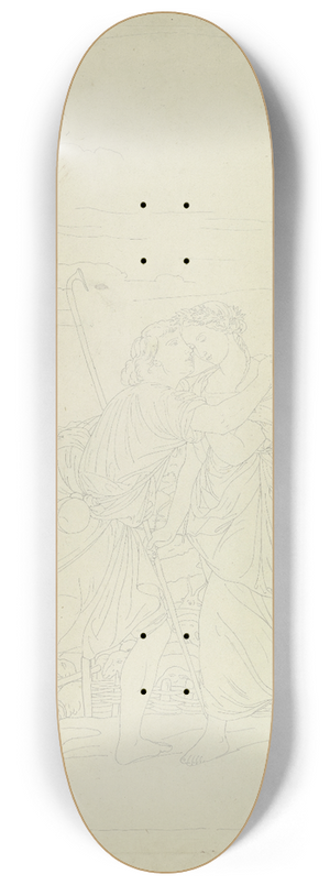 Julius Schnorr Von Carolsfeld - Jacob and Rachel 8.25 inch art skate deck