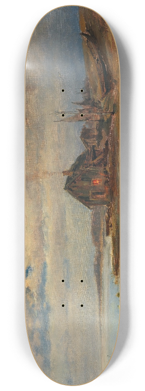 Julius Sergius Klever - Scene at dusk on the Baltic coast 8.25 inch art skate deck