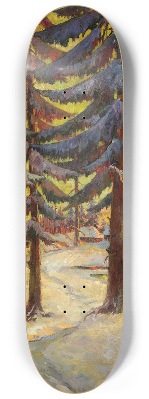 Julius Sergius Klever - Winter Evening on the Lake 8.25 inch art skate deck Julius Sergius Klever - Winter Evening on the Lake 8.25 inch art skate deck