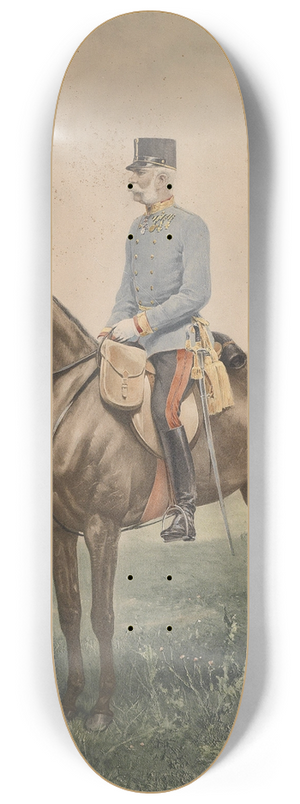 Julius von Blaas - Kaiser Franz Joseph zu Pferd 8.25 inch art skate deck