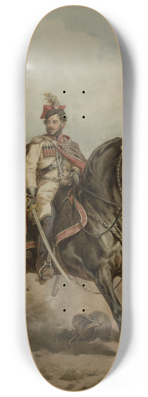 Juliusz Kossak - Franciszek Wodzicki at the head of the Krakusi cavalry 8.25 inch art skate deck