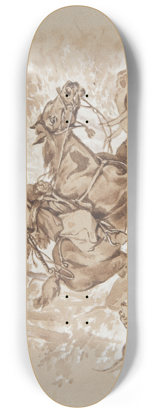 Juliusz Kossak - Hunter with hounds 8.25 inch art skate deck