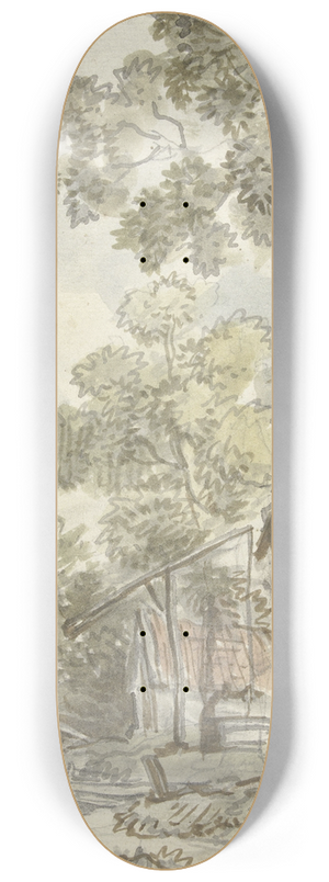 Jurriaan Andriessen - Ontwerp voor behangselschildering met Hollands landschap 8.25 inch art skate deck