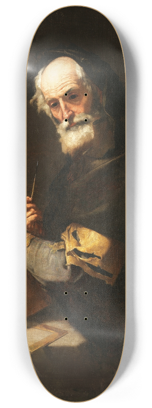 Jusepe de Ribera - A Philosopher, Presumed To Be Archimedes 8.25 inch art skate deck