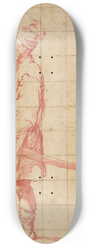 Jusepe de Ribera - A Potentate Accompanied by His Halberd Bearer 8.25 inch art skate deck