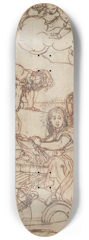 Andrea Lilio - The Adoration of the Shepherds 8.25 inch art skate deck Andrea Lilio - The Adoration of the Shepherds 8.25 inch art skate deck