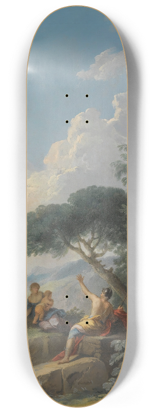 Andrea Locatelli - A Landscape With Figures Resting Beside Classical Ruins 8.25 inch art skate deck Andrea Locatelli - A Landscape With Figures Resting Beside Classical Ruins 8.25 inch art skate deck