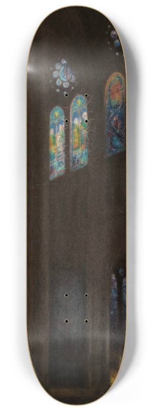 Jzef Pankiewicz - Interior of the cathedral in Chartres 8.25 inch art skate deck