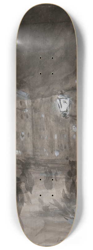 Jzef Pankiewicz - Old Town Market Square in Warsaw at night (study of the motif for the oil painting) 8.25 inch art skate deck Jzef Pankiewicz - Old Town Market Square in Warsaw at night (study of the motif for the oil painting) 8.25 inch art skate deck