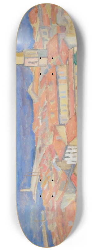 Jzef Pankiewicz - View of Saint-Tropez 8.25 inch art skate deck
