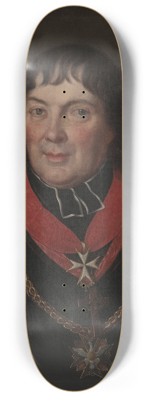 Jzef Pitschmann - Portrait of Alojzy Osiski (17701842), mitred prelate of Olyka 8.25 inch art skate deck