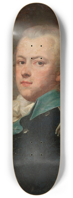 Jzef Pitschmann - Portrait of Jan Krasicki, Rogala coat of arms (ca. 17641831) in a dark blue uniform jacket of the 14th Potocki Infantry Regiment 8.25 inch art skate deck