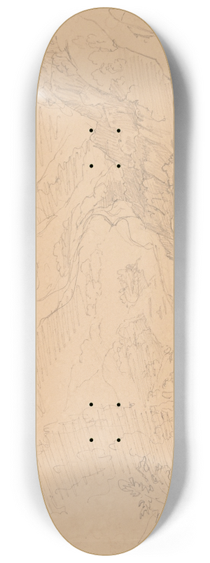 Jzef Simmler - Mountain landscape 8.25 inch art skate deck
