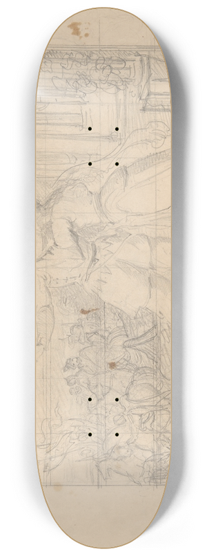 Jzef Simmler - Sketch for the painting Farewell to Wacaw with Maria (the theme taken from the poem Maria by Antoni Malczewski) 8.25 inch art skate deck Jzef Simmler - Sketch for the painting Farewell to Wacaw with Maria (the theme taken from the poem Maria by Antoni Malczewski) 8.25 inch art skate deck