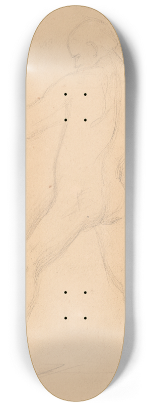 Jzef Simmler - Sketch of nude male to the painting Martyrdom of St. Matthias 8.25 inch art skate deck Jzef Simmler - Sketch of nude male to the painting Martyrdom of St. Matthias 8.25 inch art skate deck