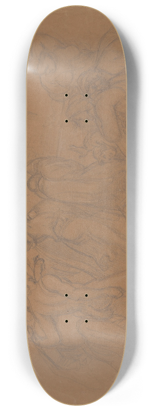 Jzef Simmler - Sketch of the composition Martyrdom of St. Stanislaus 8.25 inch art skate deck