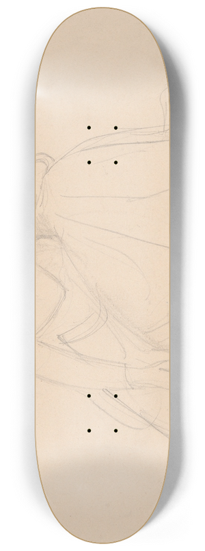 Jzef Simmler - Sketch of the figure to the group of the Virgin Mary and Mary Magdalene to the painting Entombment 8.25 inch art skate deck Jzef Simmler - Sketch of the figure to the group of the Virgin Mary and Mary Magdalene to the painting Entombment 8.25 inch art skate deck