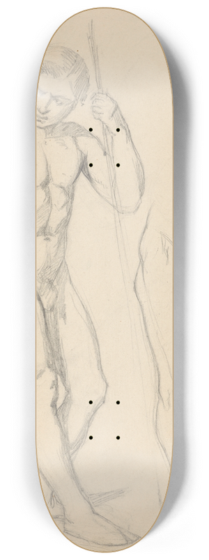 Jzef Simmler - Studium aktu do postaci stranika do obrazu Katarzyna Jagiellonka w wizieniu w Gripsholmie 8.25 inch art skate deck