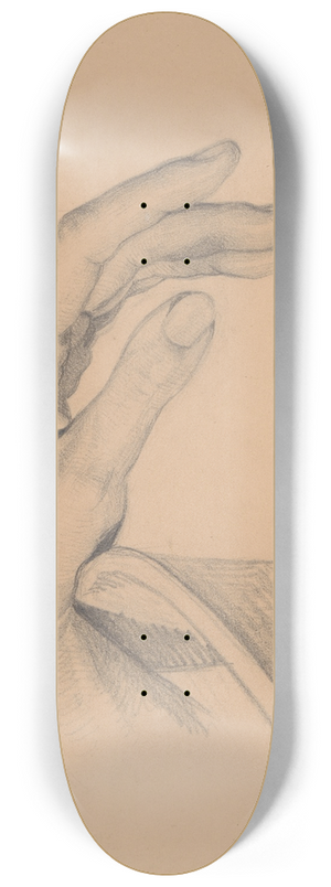 Jzef Simmler - Study of Christs left hand to the painting Entombment 8.25 inch art skate deck Jzef Simmler - Study of Christs left hand to the painting Entombment 8.25 inch art skate deck