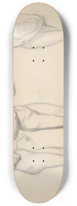 Jzef Simmler - Study of female nudes to figures of three Marys for the painting Three Marys 8.25 inch art skate deck Jzef Simmler - Study of female nudes to figures of three Marys for the painting Three Marys 8.25 inch art skate deck