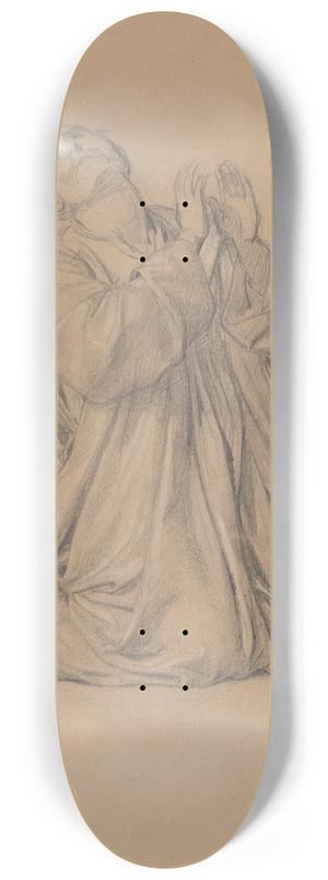 Jzef Simmler - Study of the figure of St. Matthias to the painting Martyrdom of St. Matthias 8.25 inch art skate deck Jzef Simmler - Study of the figure of St. Matthias to the painting Martyrdom of St. Matthias 8.25 inch art skate deck