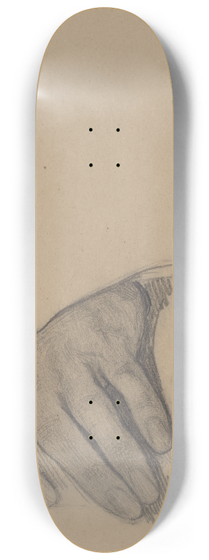 Jzef Simmler - Study of the left hand of Wadysaw Jagieo for the painting Queen Jadwigas Oath 8.25 inch art skate deck Jzef Simmler - Study of the left hand of Wadysaw Jagieo for the painting Queen Jadwigas Oath 8.25 inch art skate deck