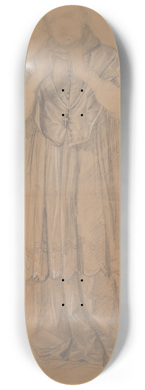 Jzef Simmler - Study of the robe of Bishop Piotr Wysz for the painting Queen Jadwigas Oath 8.25 inch art skate deck Jzef Simmler - Study of the robe of Bishop Piotr Wysz for the painting Queen Jadwigas Oath 8.25 inch art skate deck