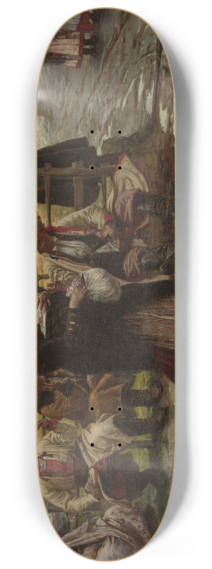 Jzef Unierzyski - At the entrance to a tavern 8.25 inch art skate deck