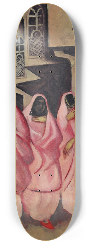 Jzeps Grosvalds - Three Women on the Street of Baghdad 8.25 inch art skate deck