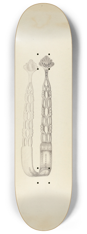 Kalamian Walton - Silver Sugar Tongs 8.25 inch art skate deck