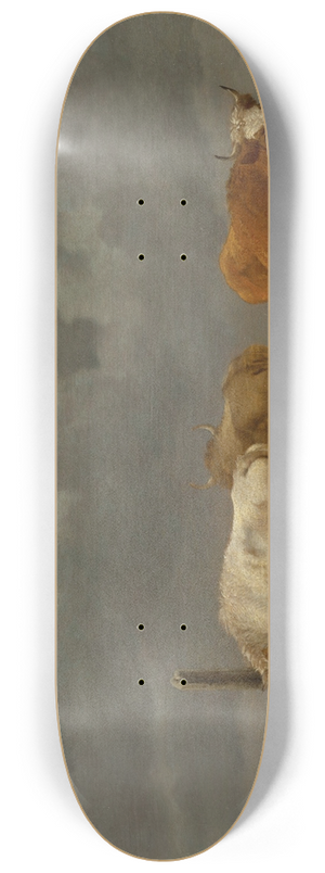Karel Dujardin - A landscape with cattle 8.25 inch art skate deck