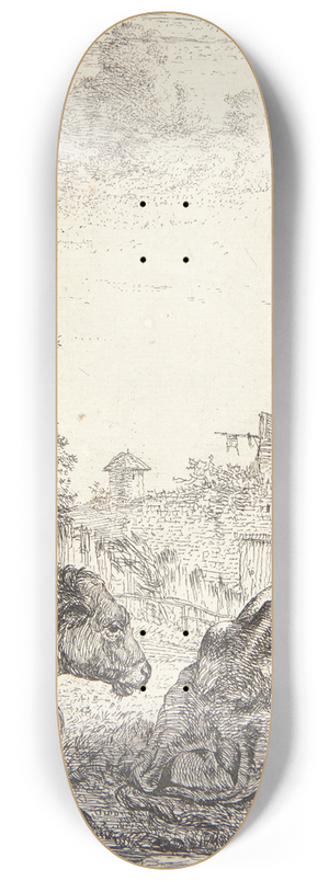 Karel Dujardin - En ko og en kalv 8.25 inch art skate deck Karel Dujardin - En ko og en kalv 8.25 inch art skate deck