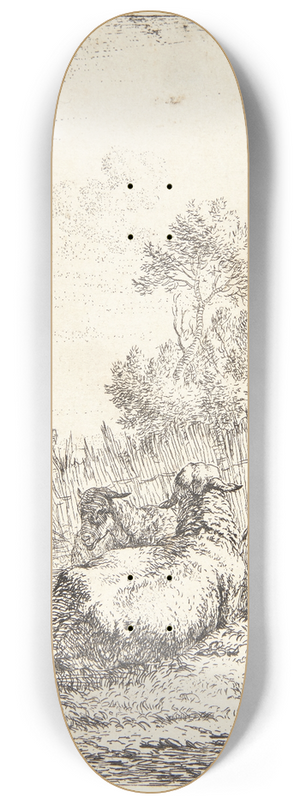 Karel Dujardin - To fr og en ged 8.25 inch art skate deck Karel Dujardin - To fr og en ged 8.25 inch art skate deck