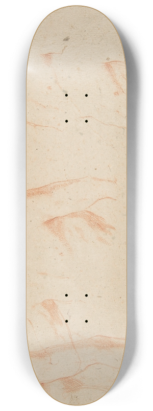 Andrea Sacchi - Three Studies of a Male Torso for the Coronation of Marcantonio Pasqualini 8.25 inch art skate deck