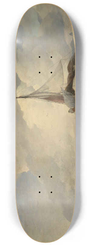 Andreas Achenbach - Fischerboot in Seenot 8.25 inch art skate deck