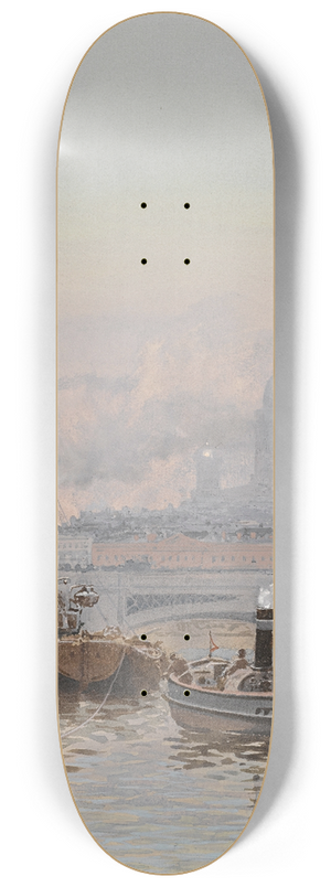 Karl Eduardovich Geftler - View Of Kazan Cathedral From The Neva 8.25 inch art skate deck