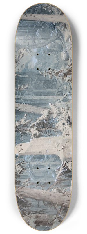 Andreas Achenbach - Snowy Forest 8.25 inch art skate deck