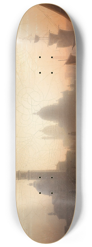 Karl Heilmayer - Venice, Gondolier in the Evening Light 8.25 inch art skate deck