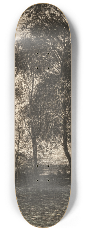 Karl Nordstrm - Landscape at Dusk with Trees 8.25 inch art skate deck