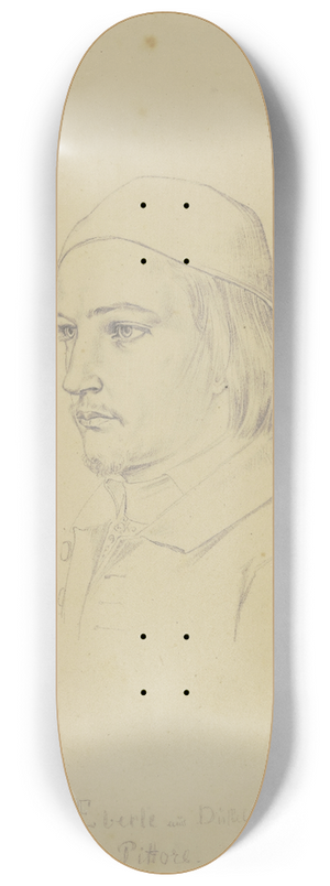 Karl Sandhaas - Brustbild des Malers Adam Eberle aus Dsseldorf 8.25 inch art skate deck