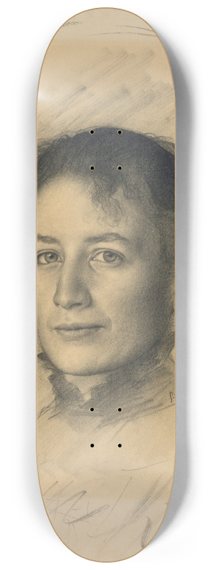 Karl Stauffer-Bern - Bildnis der Schwester des Knstlers, Marie Stauffer 8.25 inch art skate deck