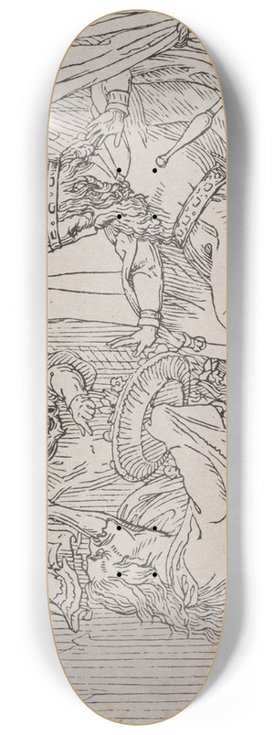 Andreas Flinch - En konge taber sceptret af forfrdelse Forarbejde til Uglspil-billederne 8.25 inch art skate deck